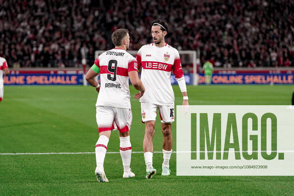 Deutschland: Fussball Saison 2026 2027 , 1. Bundesliga , 7. Spieltag , VfB Stuttgart vs. Borussia Mönchengladbach - MHP-Arena (Stuttgart) : Atakan Karazor (VfB Stuttgart, 16) und Ermedin Demirović Ermedin Demirovic (VfB Stuttgart, 9) Tor und Torjubel zum 1:0, Tor, Torjubel, Jubel, Freude, Emotionen Stuttgart MHP-Arena Deutschland Germany
