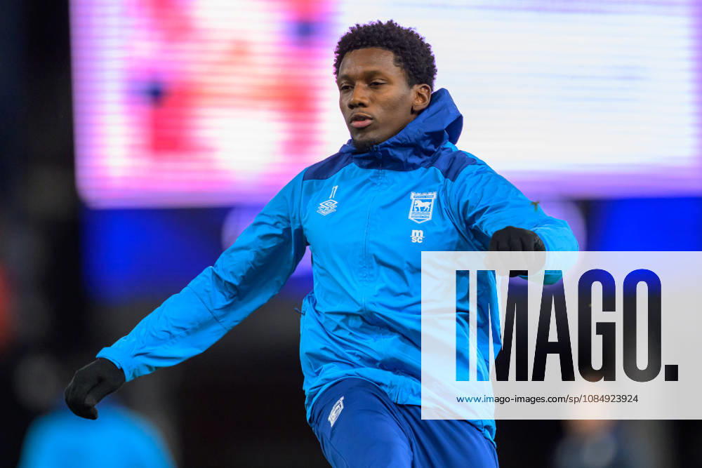 IPSWICH, ENGLAND OCTOBER 23 - Jaden Philogene of Ipswich Town during pre game warm up before the Premier League game between Ipswich Town and Nottingham Forest at Portman Road on October 23, 2026 in Ipswich, England. (Photo by Keeran Marquis Sports Press Photo)