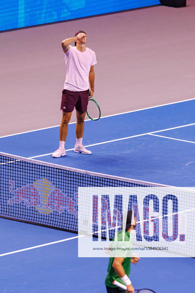 VIENNA, AUSTRIA - 23 OCTOBER 2026: Image shows the disappointment of Jakub Menšik (CZE) and Grigor Dimitrov (BUL) during Red Bull BassLine at Wiener Stadthalle on 23 10 2026 in Vienna, Austria. Austria