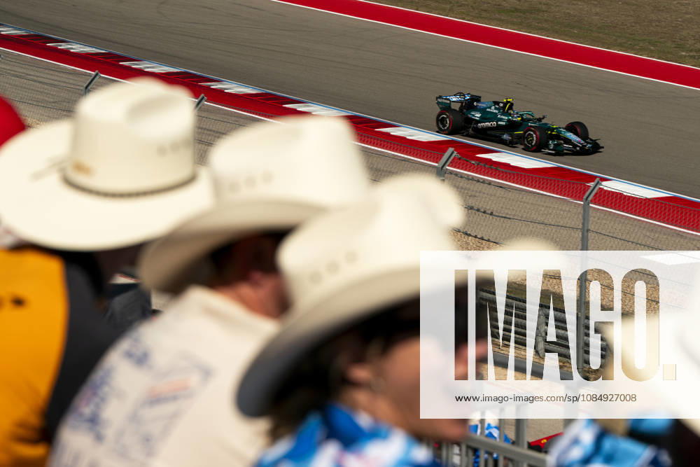 Spanish Formula One driver Fernando Alonso of Aston Martin in action during the first free practice session of the Formula One United States Grand Prix at the Circuit of the Americas in Austin, Texas on Friday, October 23, 2026. AUS2026102331 GREGxNASH