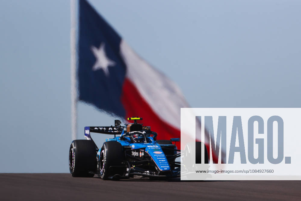 F1 Grand Prix Of USA - FP1 Carlos Sainz stands in front of a Texas flag during the first of three practice sessions, FP1, ahead of the Formula 1 MSC Cruises United States Grand Prix at Circuit of the Americas in Austin, Texas, United States, on October 23, 2026. Austin, Texas Texas United States