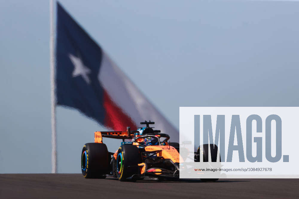 F1 Grand Prix Of USA - FP1 Oscar Piastri stands in front of a Texas flag during the first of three practice sessions, FP1, ahead of the Formula 1 MSC Cruises United States Grand Prix at Circuit of the Americas in Austin, Texas, United States, on October 23, 2026. Austin, Texas Texas United States