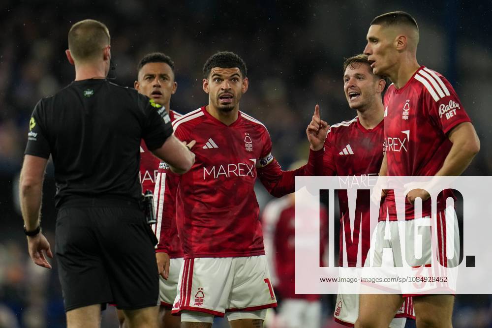 Morgan Gibbs-White of Nottingham Forest has words with the referee Ipswich Town v Nottingham Forest, Premier League, Football, Portman Road, Ipswich, UK - 23 Oct 2026Ipswich Portman Road United Kingdom