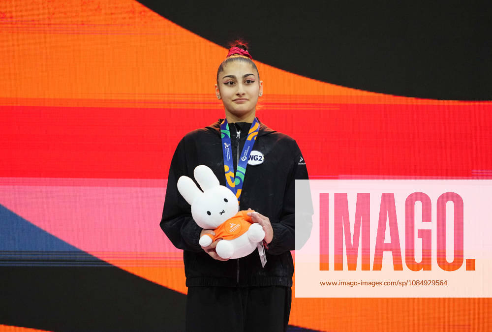 Liudmila Roshchina wins silver in Womens’s All-Around Final during Artistic Gymnastic, Day 7 World Championship, WM, Weltmeisterschaft at Ahoy, Rotterdam, Netherlands on October 23, 2026. DeFodi Images. -