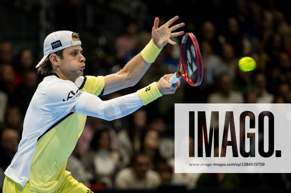 Zizou Bergs of Belgium pictured in action during the European Open ATP, Tennis Herren tennis tournament in Brussels, on Friday 23 October 2026. This year s edition of the tournament is taking place from 17 to 25 October JASPERxJACOBS x190798101x