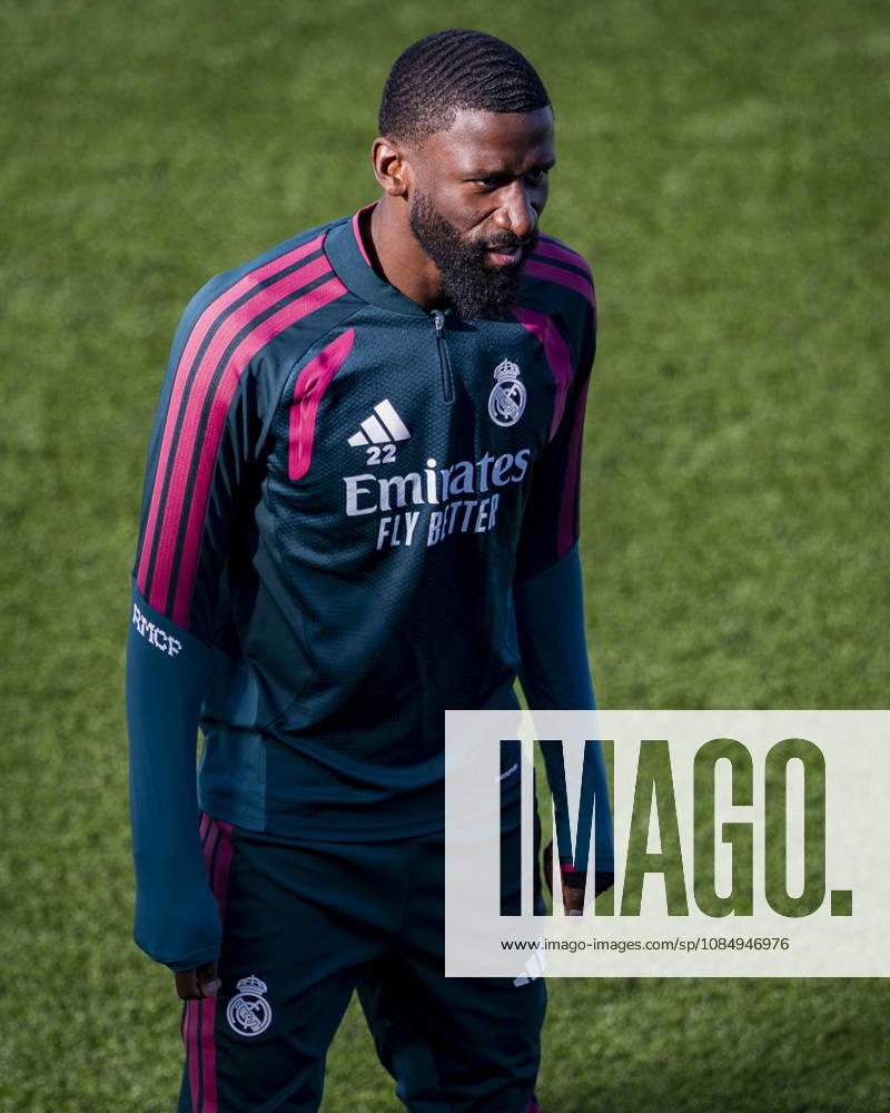 Real Madrid Training Session and press conference, PK, Pressekonferenz Antonio Rudiger of Real Madrid CF is seen during the training session ahead of the LaLiga EA Sports match against FC Barcelona, Barca at Ciudad Real Madrid on October 24, 2026 in Valdebebas, Spain. Valdebebas Ciudad Real Madrid Madrid Spain