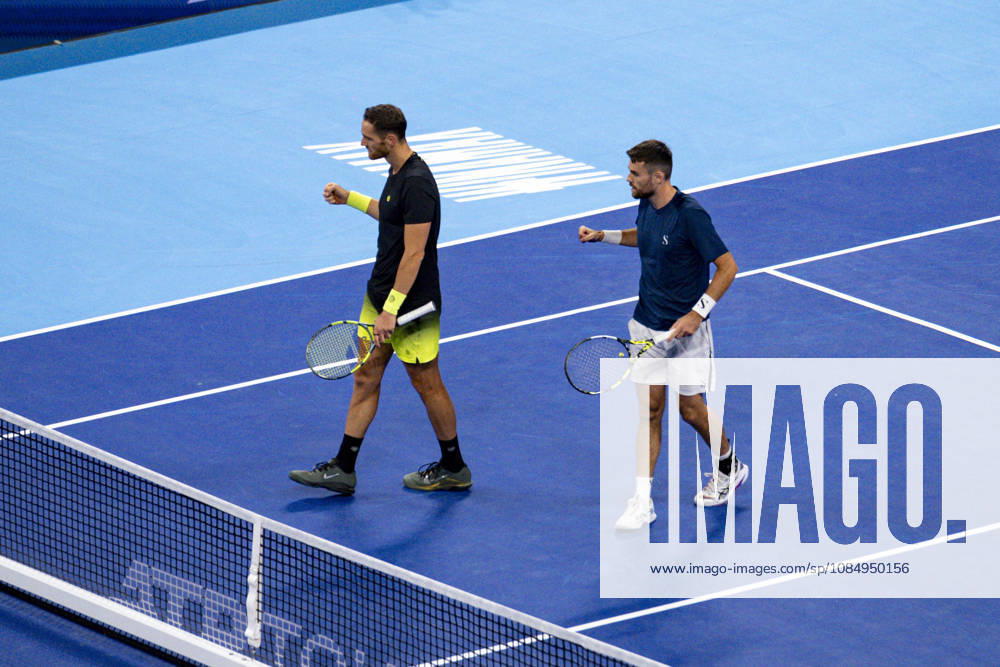 TENNIS : ATP, Tennis Herren 250 - Grand Prix Tennis AURA - Decines (France) 24 10 2026 Théo Arribagé and Albano Olivetti defeat Matisse Bobichon and Kilian Feldbausch (6-2, 7-5) to reach the Grand Prix Auvergne Rhône-Alpes doubles final at the LDLC Arena in Décines on October 24, 2026. Photo Sandrine Thesillat PsNewZ