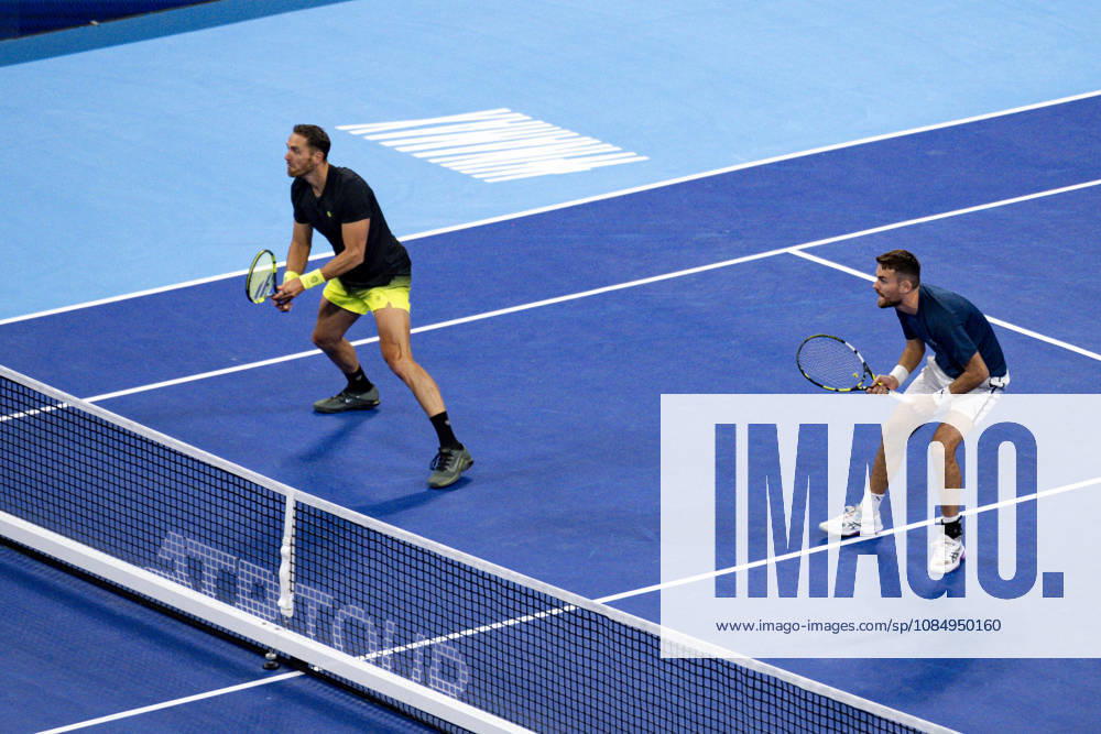 TENNIS : ATP, Tennis Herren 250 - Grand Prix Tennis AURA - Decines (France) 24 10 2026 Théo Arribagé and Albano Olivetti defeat Matisse Bobichon and Kilian Feldbausch (6-2, 7-5) to reach the Grand Prix Auvergne Rhône-Alpes doubles final at the LDLC Arena in Décines on October 24, 2026. Photo Sandrine Thesillat PsNewZ