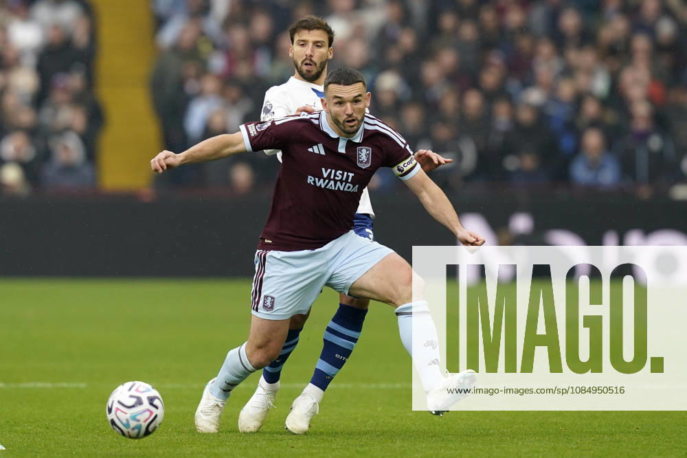 Birmingham, England, 24th October 2026. John McGinn of Aston Villa and Ruben Dias of Manchester City challenge for the ball during the Aston Villa vs Manchester City Premier League match at Villa Park, Birmingham. Picture credit should read: Andrew Yates Sportimage . SPI_019_AY_Villa_Man_City SPI-5099-0019