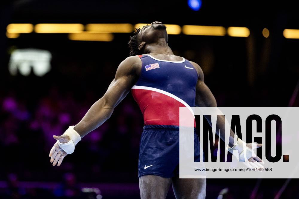 ROTTERDAM - Frederick Richard (USA) in action during the floor apparatus final at the World Gymnastics Championships in Rotterdam Ahoy. IRIS VAN DEN BROEK ANP ANPxSportx IVx 573460579 originalFilename: 573460579