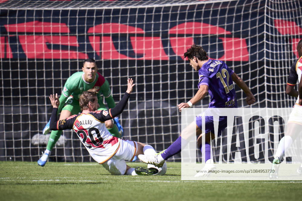 Ivan Balliu of Rayo Vallecano in action during the Spanish League, LaLiga EA Sports, football match played between Rayo Vallecano and Elche CF at Vallecas stadium on October 24, 2026, in Madrid, Spain. Madrid Spain - ZUMAa181 20261024_zaa_a181_093