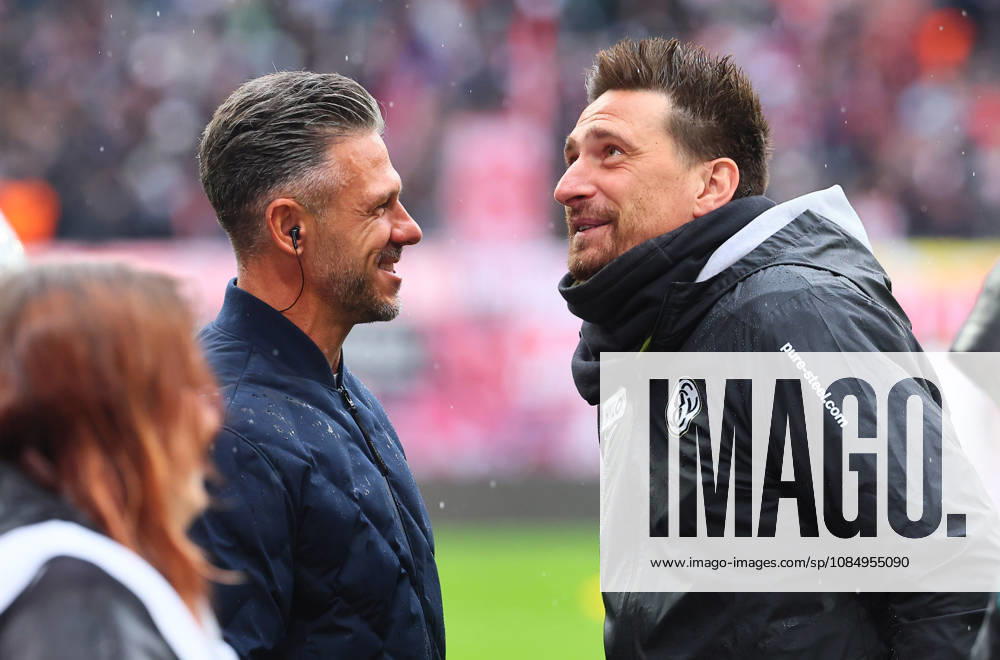 RB Leipzig - Elversberg Bundesliga Leipzig, 24.10.2026, Red Bull Arena, Fussball, Bundesliga, Spieltag 7 , RB Leipzig vs. SV 07 Elversberg , Im Bild: Trainer Martin Demichelis, RB Leipzig und Trainer Vincent Wagner (SV Elversberg) ,