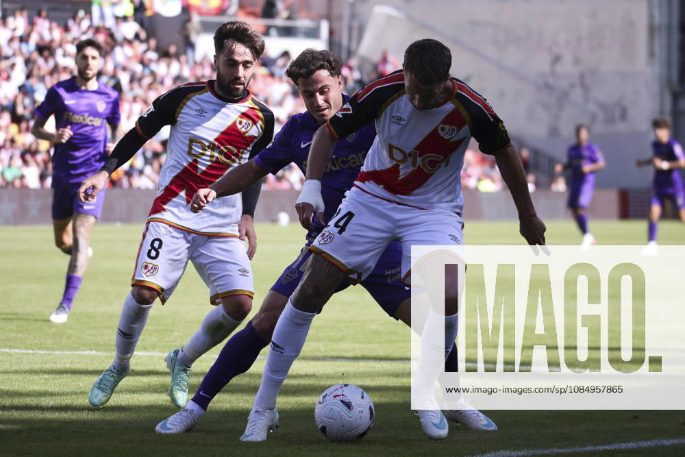 Rayo Vallecano v Espanyol - La Liga EA Sports 2026 27 October 24, 2026, Vallecas Stadium, Madrid, Spain: Florian Lejeune is defended by erman Valera of Elche during La Liga EA Sports match between Rayo Vallecano and Elche CF at Vallecas Stadium on October 24, 2026 in Madrid, Spain. Madrid Vallecas Stadium Madrid Spain