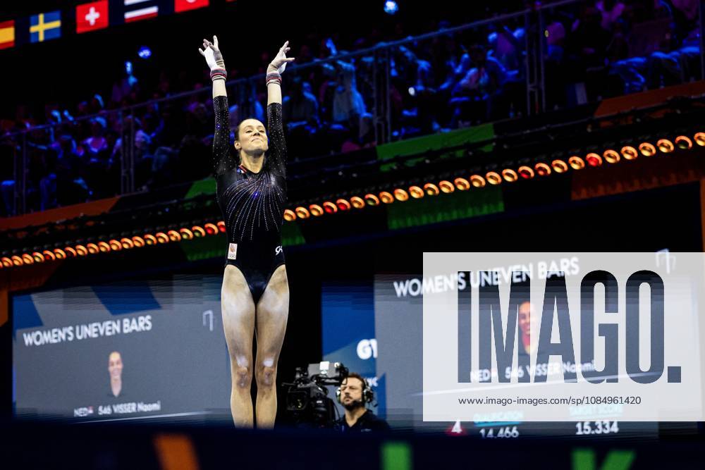 ROTTERDAM - Naomi Visser (NED) during the uneven bars apparatus final at the World Gymnastics Championships in Rotterdam Ahoy. IRIS VAN DEN BROEK ANP ANPxSportx IVx 573475232 originalFilename: 573475232