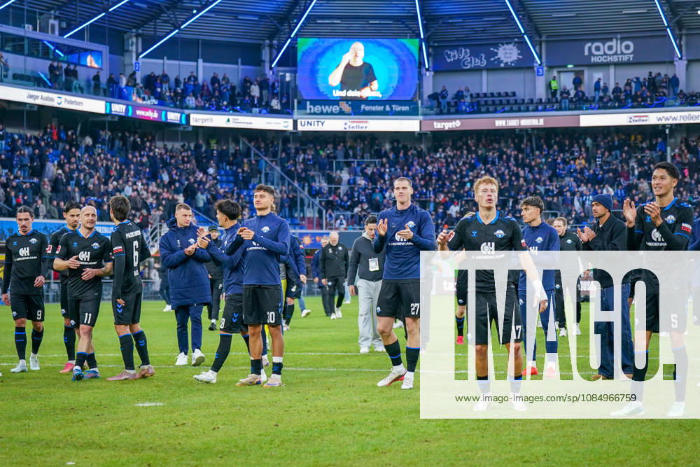 Deutschland: Fussball Bundesliga 2026 - 2027, 7. Spieltag - SC Paderborn vs Hamburger SV - Home-Deluxe-Arena (Paderborn): Freude, Emotionen, Jubel nach dem Heimsieg