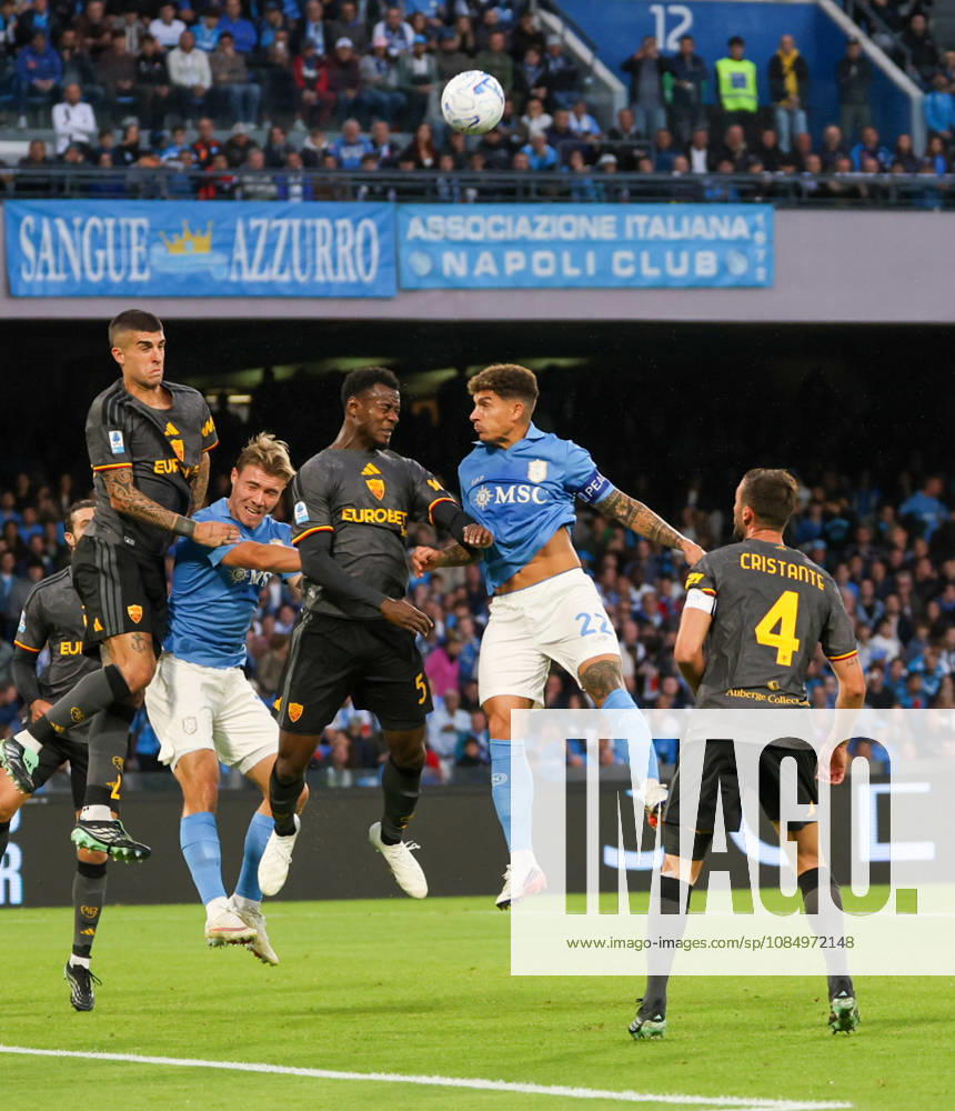 Giovanni Di Lorenzo OF SSC Napoli - Evan Ndicka of AS Roma during the football match on 24 10 2026â€part of the 2026 27 Italian Serie A championshipâ€held in Naples at the Stadio Diego Armando Maradona between SSC Napoli and AS Roma Serie A Championship Football Match - 2026 27: Napoli Vs Roma - ZUMAs236 20261024_aap_s236_043