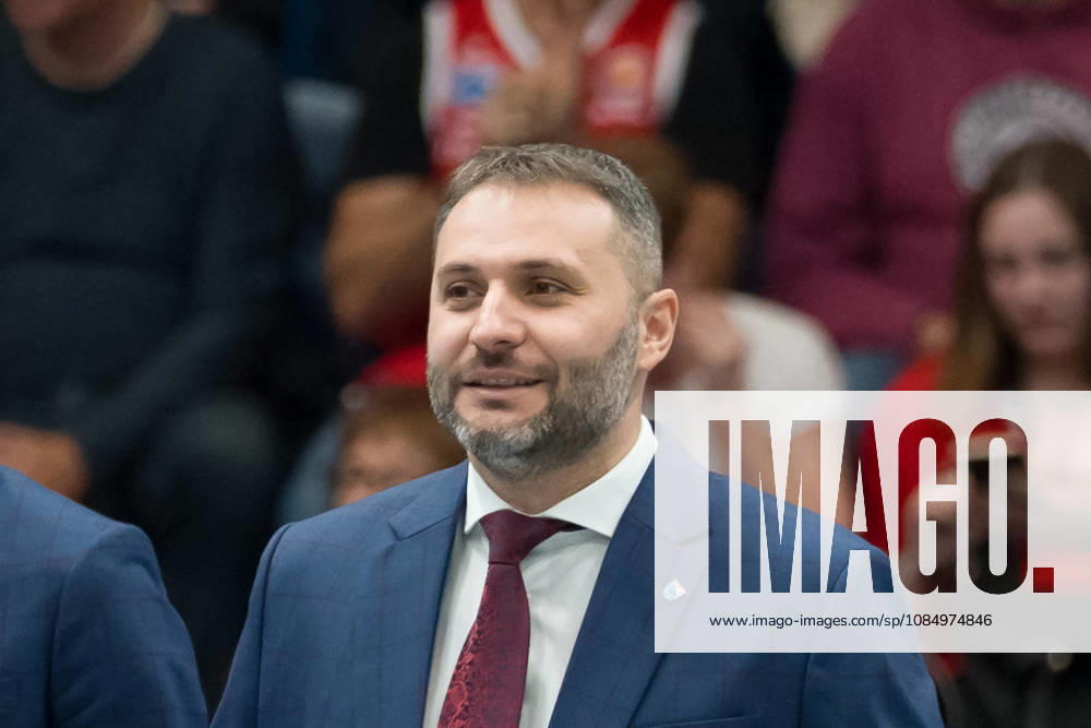 Vladimir Jovanovic (MBC, Head Coach), Syntainics MBC vs. Rostock Seawolves, BBL, Basketball Männer 1. Bundesliga, 6. Spieltag Saison 2026 27, 24.10.2026. Weißenfels Stadthalle Sachsen-Anhalt Deutschland