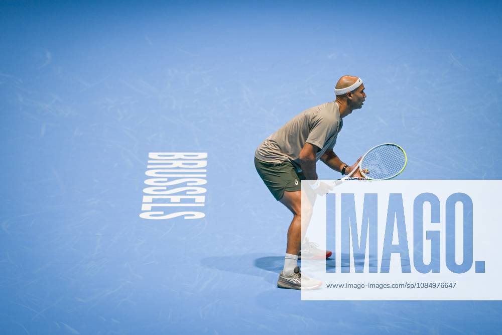 Sadio Doumbia of France pictured during the semi double final of the European Open ATP, Tennis Herren tennis tournament in Brussels, on Saturday 24 October 2026. This year s edition of the tournament is taking place from 17 to 25 October ELIASxROM x190868471x
