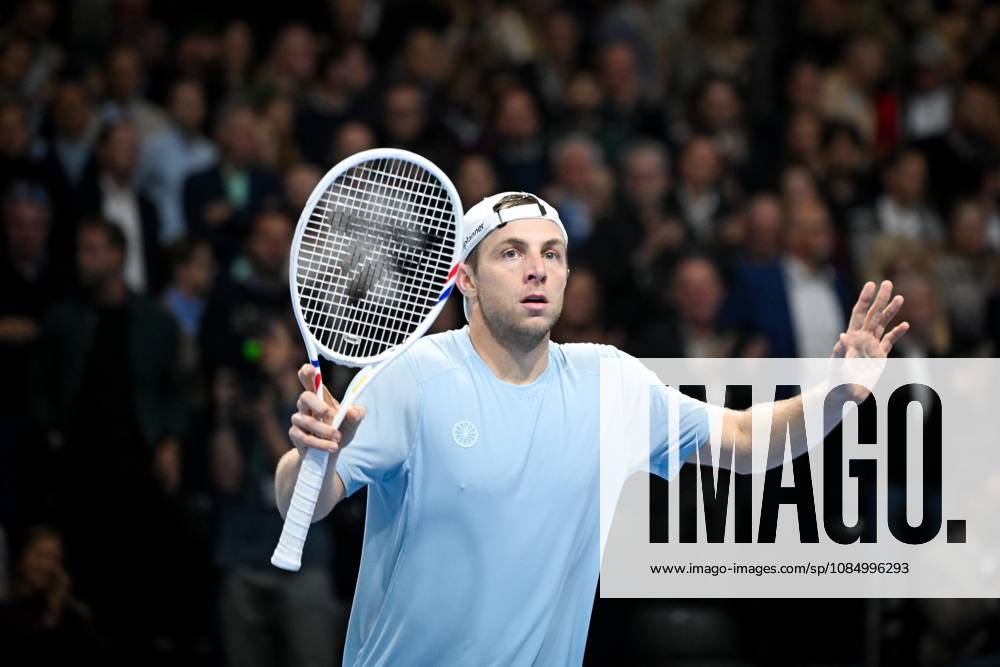 Dutch Tallon Griekspoor celebrates after winning the semi final of the European Open ATP, Tennis Herren tennis tournament in Brussels, on Saturday 24 October 2026. This year s edition of the tournament is taking place from 17 to 25 October ELIASxROM x190895200x