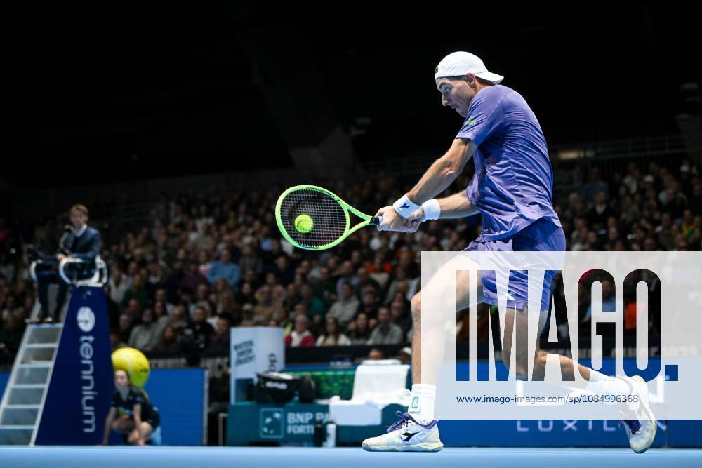 German Jan-Lennard Struff pictured in action during the semi final of the European Open ATP, Tennis Herren tennis tournament in Brussels, on Saturday 24 October 2026. This year s edition of the tournament is taking place from 17 to 25 October ELIASxROM x190903936x
