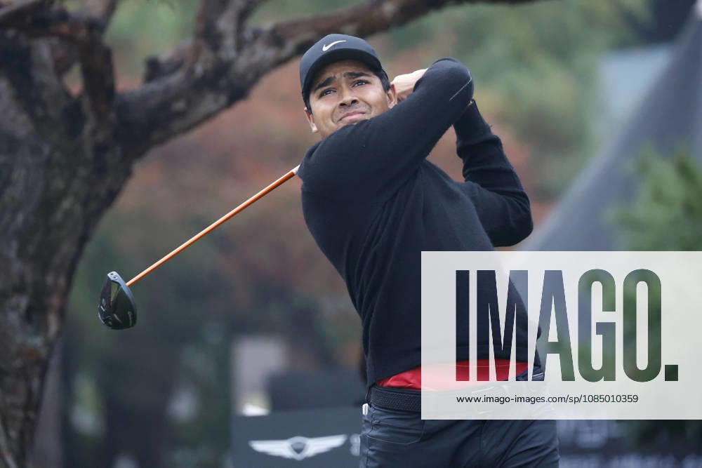 Oct 25, 2026-Cheonan, South Korea-Yurav PREMLALL of South Africa action on 1th Tee during a DP World Tour Genesis Championship Final Round at Woo Jeong Hills CC in Cheonan, South Korea. Cheonan SOUTH KOREA - ZUMAr168 20261025_aap_r168_009