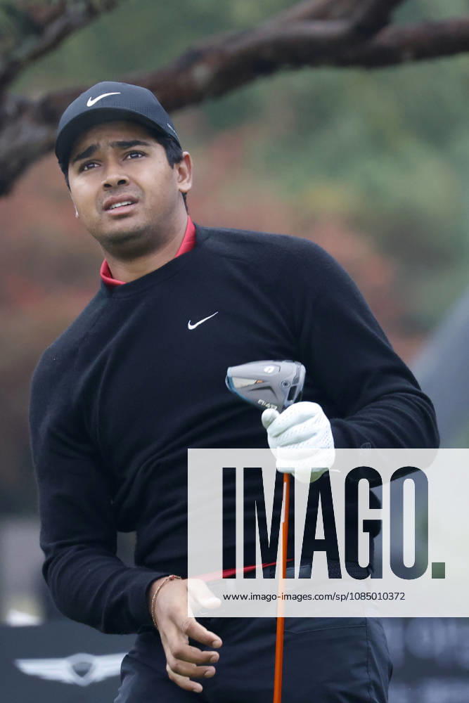 Oct 25, 2026-Cheonan, South Korea-Yurav PREMLALL of South Africa action on 1th Tee during a DP World Tour Genesis Championship Final Round at Woo Jeong Hills CC in Cheonan, South Korea. Cheonan SOUTH KOREA - ZUMAr168 20261025_aap_r168_006