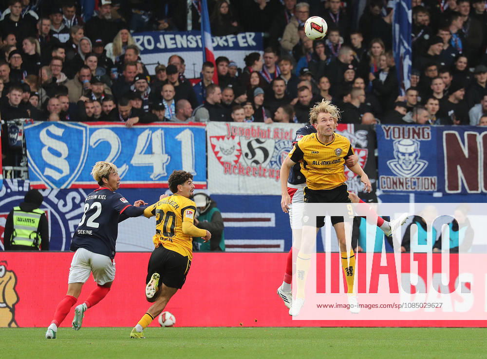 Kopfball Vincent Vermeij (Dynamo Dresden) Fussball, Herren, Saison 2026 2027, 2.BL, Holstein Stadion, Holstein Kiel gegen Dynamo Dresden DFL REGULATIONS PROHIBIT ANY USE OF PHOTOGRAPHS AS IMAGE SEQUENCES AND OR QUASI-VIDEO.