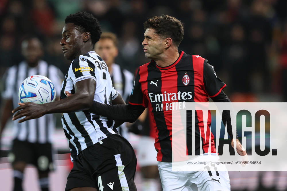 Ar Udine 25 10 2026 - campionato di calcio serie A Udinese-Milan foto Andrea Rigano Image nella foto: James Abankwah-Christian Pulisic