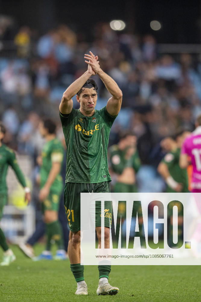 R.C. Cleta versus Real Betis Balompie; LA Liga EA Sports,matchday 10 Marc Roca of Real Betis at the end of the match during the matchday 10 of LA Liga EA Sports R.C. Celta versus Real Betis on Octuber 25 2026 at Abanca Balaidos Stadium; Vigo Vigo Pontevedra Spain