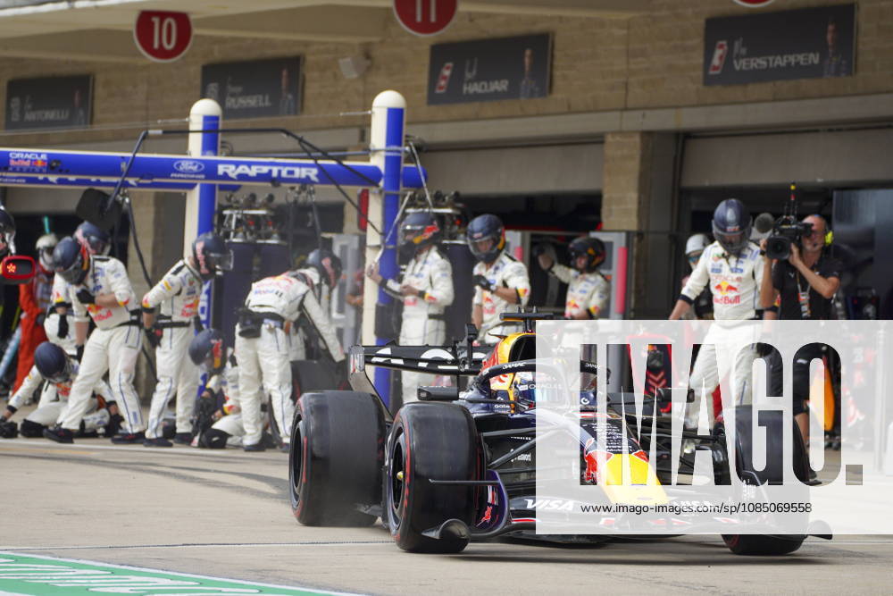 Formula One United States Grand Prix - Race Red Bull Racing driver Max Verstappen of Netherlands leaves his pit box during the 2026 Formula 1 United States Grand Prix at the Circuit of the Americas, in Austin, Texas, USA, 25 October 2026. AUSTIN TEXAS United States