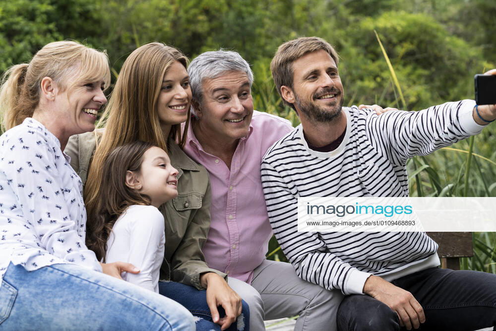 Family taking selfie