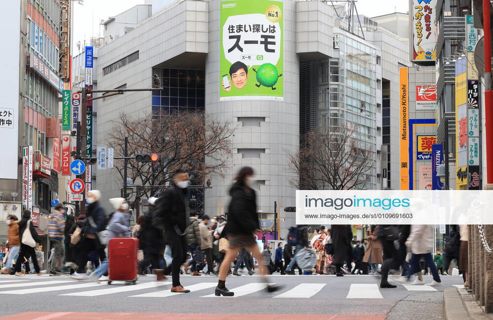 Tokyo, Japan -People cross a road at Shibuya fashion district amid outbreak of the new coronavirus in Tokyo on Monay, January 11, 2021 on a national holiday, Coming-of-Age Day. Prime Minister Yoshihide Suga declared a state of emergency on Tokyo and three neighboring prefectures. (151812246)