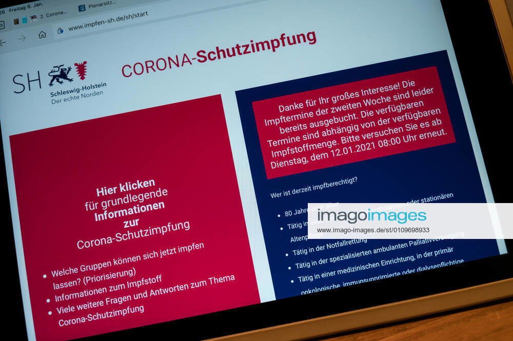 Kiel 11. Jan. 2021 Die neue Lieferung des Corona-Impfstoffes für das Impfzentrum Kiel ist eingetroffen. Ab morgen den 12. Jan. 2021 können wieder Termine telefonisch oder per Internetportal für die Gruppe der über 80ig-jährigen vergeben werden.