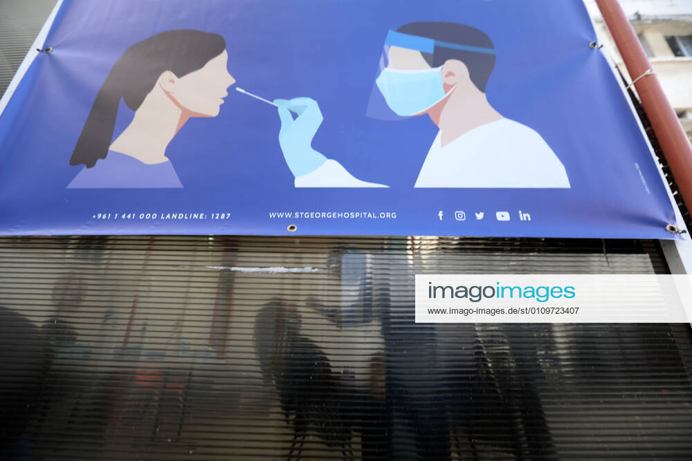 (210111) -- BEIRUT, Jan. 11, 2021 -- Photo taken on Jan. 11, 2021 shows a poster of PCR testing in Beirut, Lebanon. Lebanon s Higher Defense Council declared on Monday a state of emergency between Jan. 14-25 that includes a total lockdown in hope to restrict further spread of COVID-19, Al-Jadeed local TV channel reported. ) LEBANON-BEIRUT-COVID-19-STATE OF EMERGENCY BilalxJawich