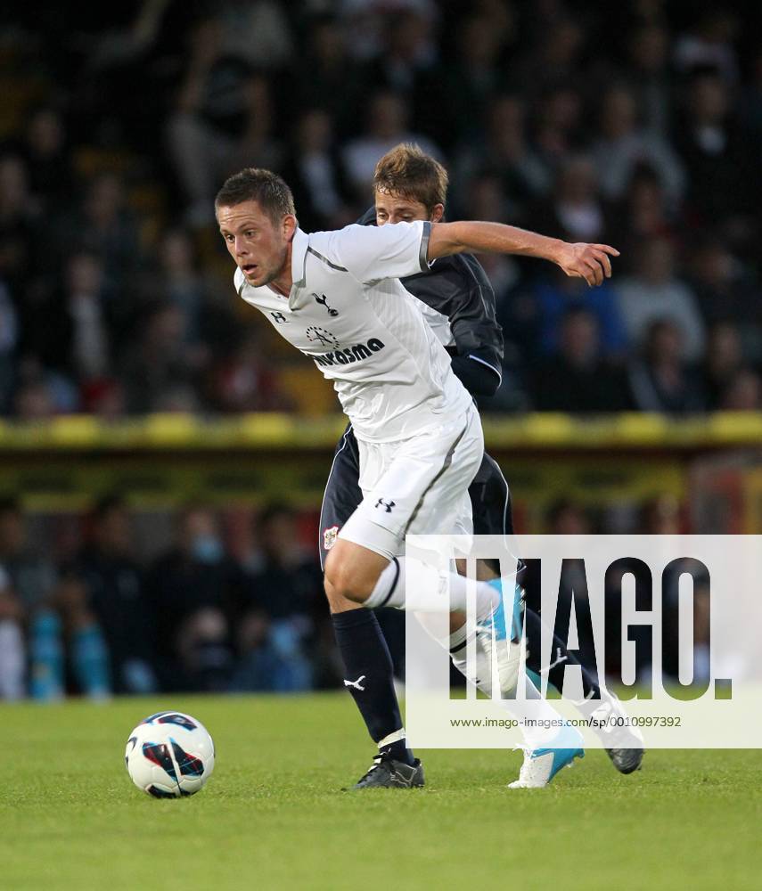 Tottenhams Gylfi Sigurdsson in action..Pre-Season Stevenage Town v Tottenham Hotspur, The Lamex Stadium, Stevenage, 18th July 2012. Pic David Klein SPORTIMAGE .