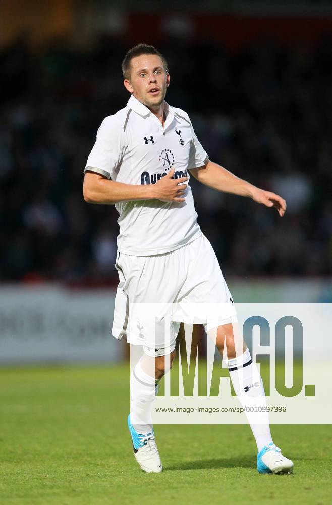 Tottenhams Gylfi Sigurdsson in action..Pre-Season Stevenage Town v Tottenham Hotspur, The Lamex Stadium, Stevenage, 18th July 2012. Pic David Klein SPORTIMAGE .
