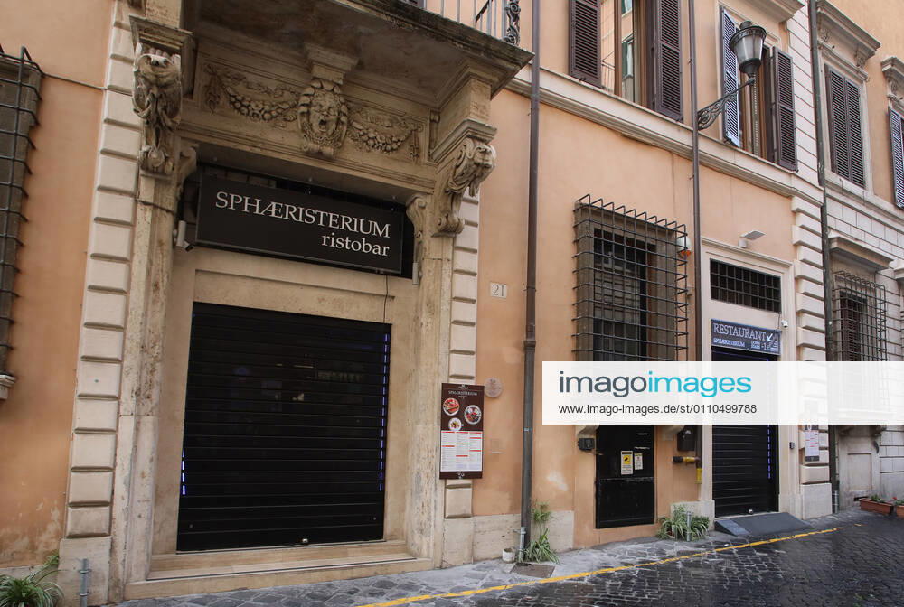 Rome, Shops and commercial activities in the center of Rome closed due to government restrictions caused by the Covid 19 Pictured pandemic: