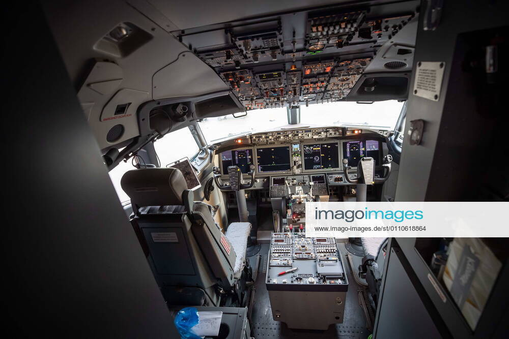 The flight deck of a WestJet Airlines Boeing 737 Max aircraft is seen after arriving at Vancouver International Airport in Richmond, B.C., on Thursday, January 21, 2021. The flight from Calgary was the first commercial Boeing 737 Max flight in Canada since the aircraft was grounded worldwide in 2019 following two deadly crashes. Transport Canada lifted its grounding order for the Max on Wednesday after approving design changes to the plane and requiring pilots to undergo additional training. Richmond Canada - ZUMAc35_ 20210121_zaf_c35_048