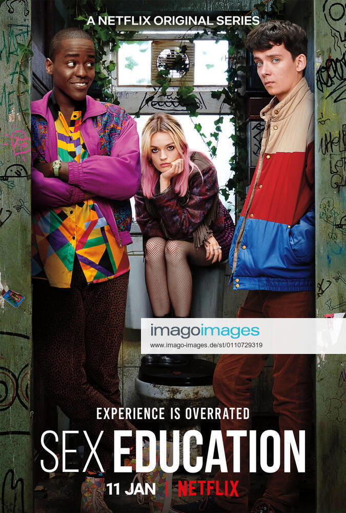 RELEASE DATE: TV Series (2019-) season 3 TITLE: Sex Education STUDIO: CREATORS: Laurie Nunn PLOT: A teenage boy with a sex therapist mother teams up with a high school classmate to set up an underground sex therapy clinic at school. STARRING: Ncuti Gatwa, Emma Mackay, Asa Butterfield. Wales United Kingdom - ZUMAl16_ 20210122_sha_l16_166