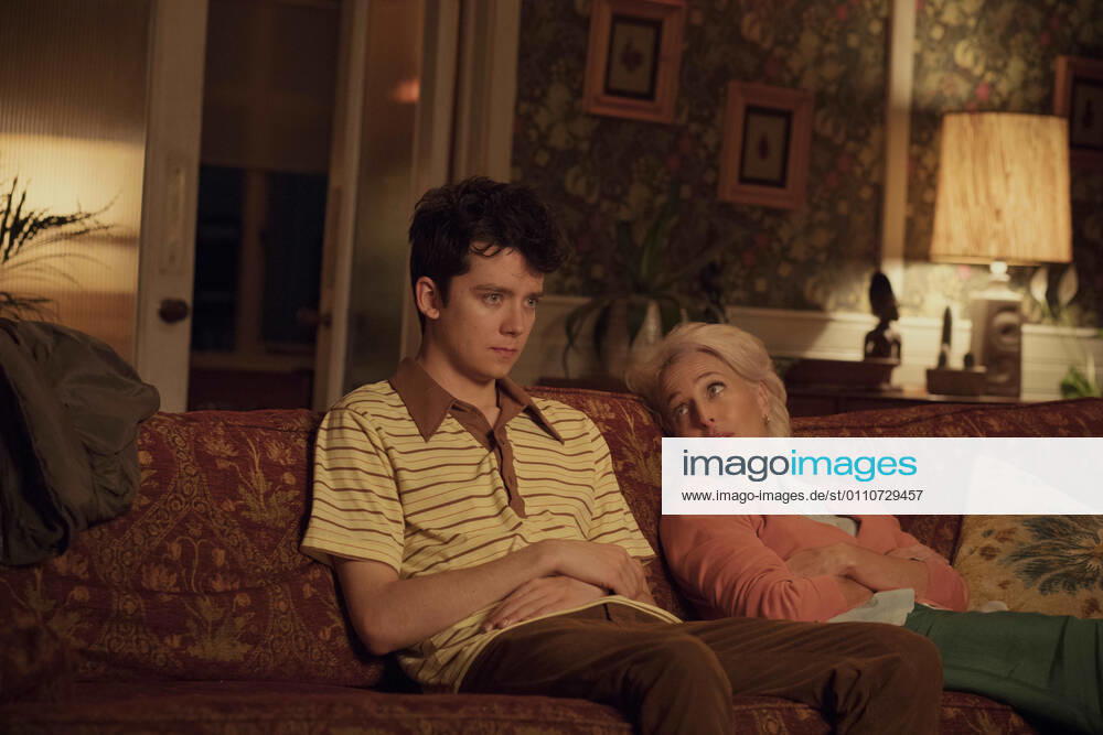 RELEASE DATE: TV Series (2019-) season 3 TITLE: Sex Education STUDIO: CREATORS: Laurie Nunn PLOT: A teenage boy with a sex therapist mother teams up with a high school classmate to set up an underground sex therapy clinic at school. STARRING: Asa Butterfield, Gillian Anderson. Wales United Kingdom - ZUMAl16_ 20210122_sha_l16_169