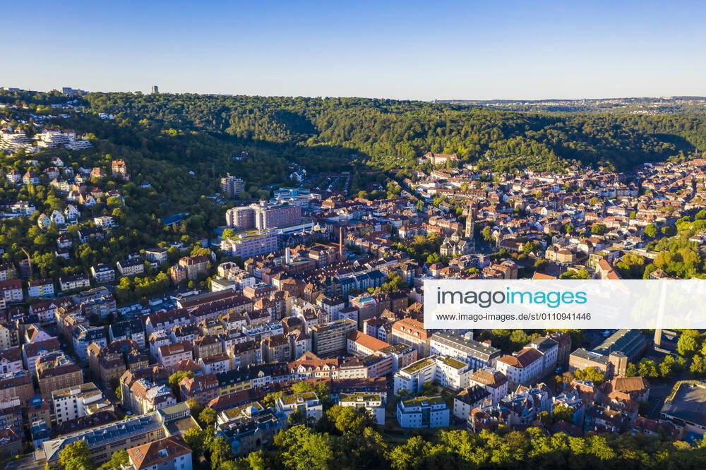 Germany, Baden-Wurttemberg, Stuttgart, Aerial view of residential city district WDF06471