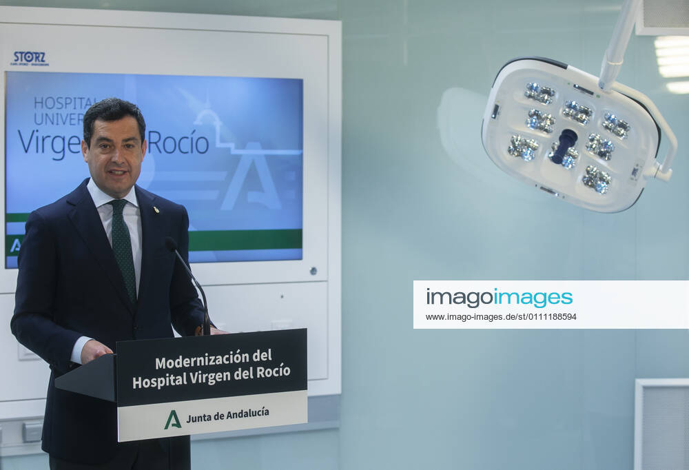 The President of the Junta de Andalucia, Juanma Moreno, attends to the media during his visit to the new facilities of the Virgen del Rocio Children s Hospital. In Seville (Andalusia, Spain), 27 January 2021. 27 JANUARY 2021 Maria JosÃ Lopez LagenciaEP 01 27 2021 Seville (Andalusia) Seville (Andalusia) Spain