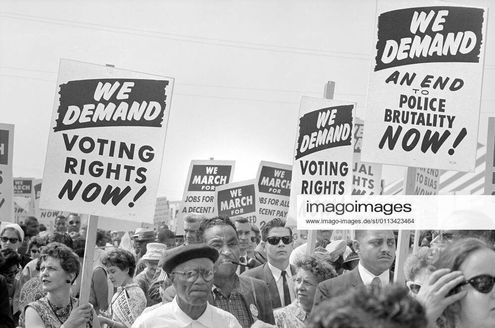 Protesters with Signs at March on Washington for Jobs and Freedom, Washington, D.C., USA, photo by Marion S. Trikosko