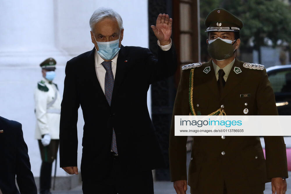 Santiago 22 February 2021 The President of the Republic Sebastian Pinera enters the Palacio de La Moneda after his vacation Javier Salvo Aton Chile, Santiago Chile Aton 490327