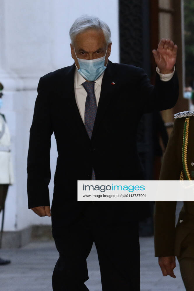 Santiago 22 February 2021 The President of the Republic Sebastian Pinera enters the Palacio de La Moneda after his vacation Javier Salvo Aton Chile, Santiago Chile Aton 490330