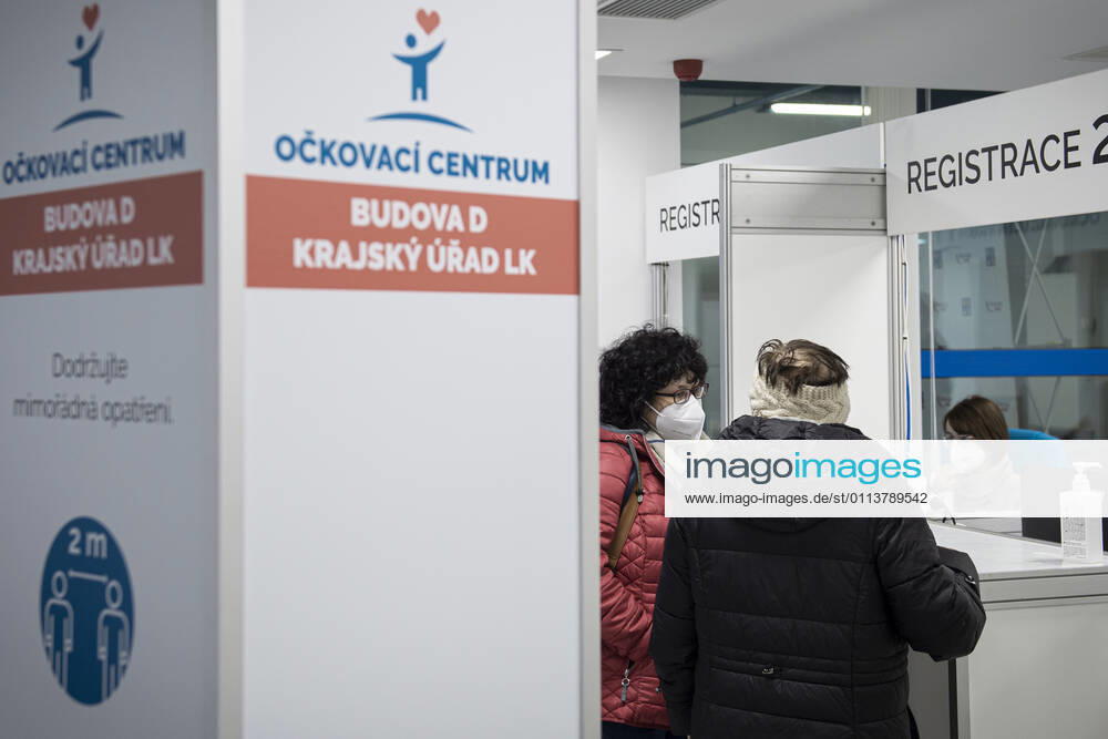 The large-capacity vaccination center against COVID-19 start operation on February 22, 2021, in Liberec, Czech Republic. In the Czech Republic continues vaccination of seniors against coronavirus. (CTKxPhoto RadekxPetrasek) CTKPhotoP202102220350601 PER 12