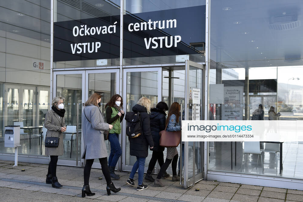 The Vaccination centre at the Brno Exhibition Grounds starts vaccinate the Svazna School teachers with Comirnaty vaccine from Pfizer BioNTech, on Tuesday, March 2nd, 2021. (CTKxPhoto VaclavxSalek) CTKPhotoP202103020846801 sal 16k