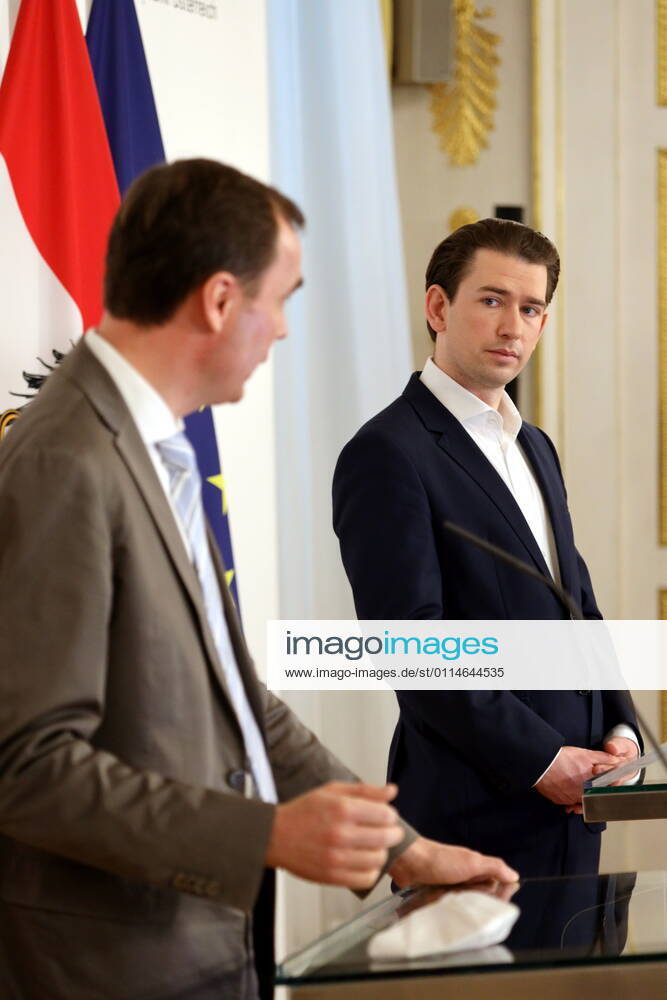 Sebastian Kurz PK zur Impfstoffproduktion Wien, BKA, 05. 03. 2021 Sebastian KURZ, Dietmar KATINGER - Polymun