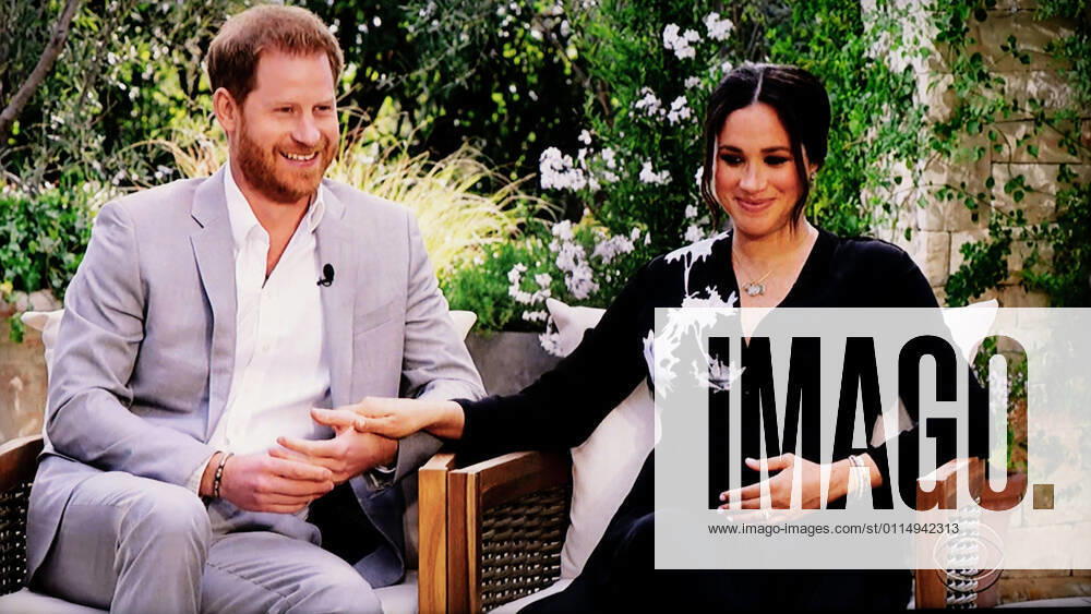 The United Kingdom s PRINCE HARRY and MEGHAN, the Duke and Duchess of Sussex, in a scene from their interview with Oprah Winfrey, Oprah with Meghan and Harry: A Primetime Special , televised on Sunday night. Date of the actual interview unknown. Montecito USA - ZUMA 20210307_mda_z03_579