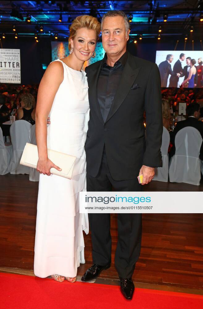 Franziska van Almsick mit Juergen B. Harder beim - 44. Ball des Sports 2014 - in den Rhein-Main-Hallen in Wiesbaden